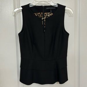 WHBM NWOT Black Bodice Top with Peplum